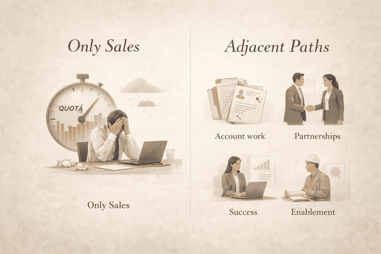 Editorial comparison of quota-bound sales and adjacent commercial paths with a different pressure structure