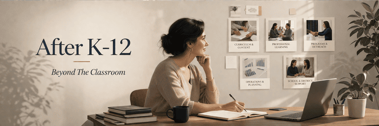 Editorial scene showing clearer non-classroom teacher paths taking shape beyond K-12