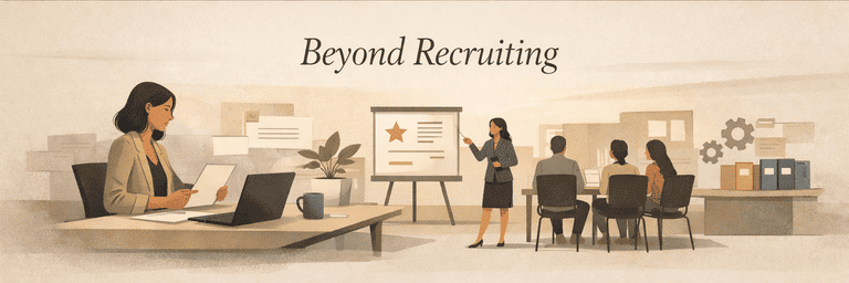 Editorial scene showing recruiting strengths redistributed into clearer adjacent roles