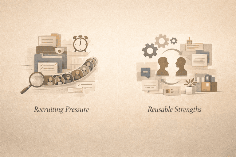 Editorial comparison between recruiting pressure and the adjacent strengths that transfer into better-fit paths