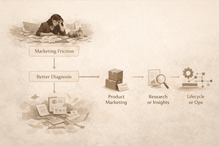 Editorial decision flow from marketing friction to better diagnosis and a clearer adjacent path