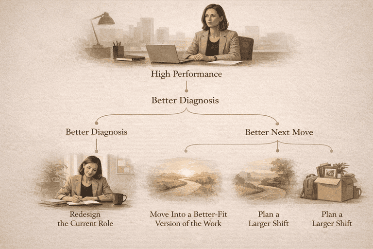 Editorial decision flow from high performance but low energy toward better next moves