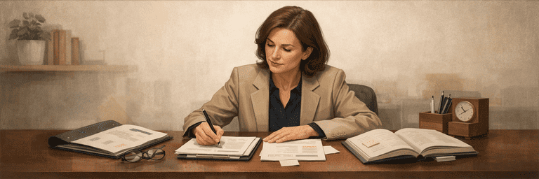 Editorial scene showing a grounded judgment about assessment credibility and practical value