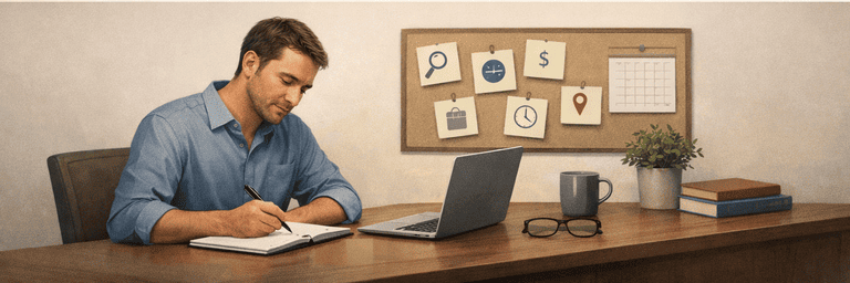 Editorial scene showing a grounded move away from passion slogans toward stronger-fit work