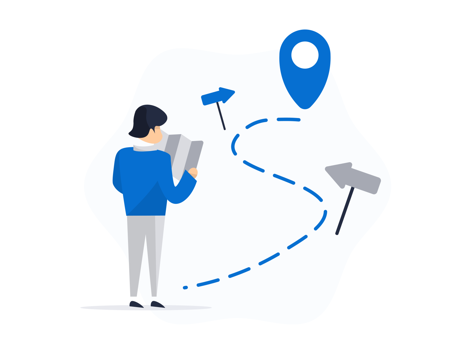 Map destination illustration